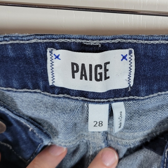 Paige Jax Knee-Length Denim Shorts Size 28 - Picture 5 of 9